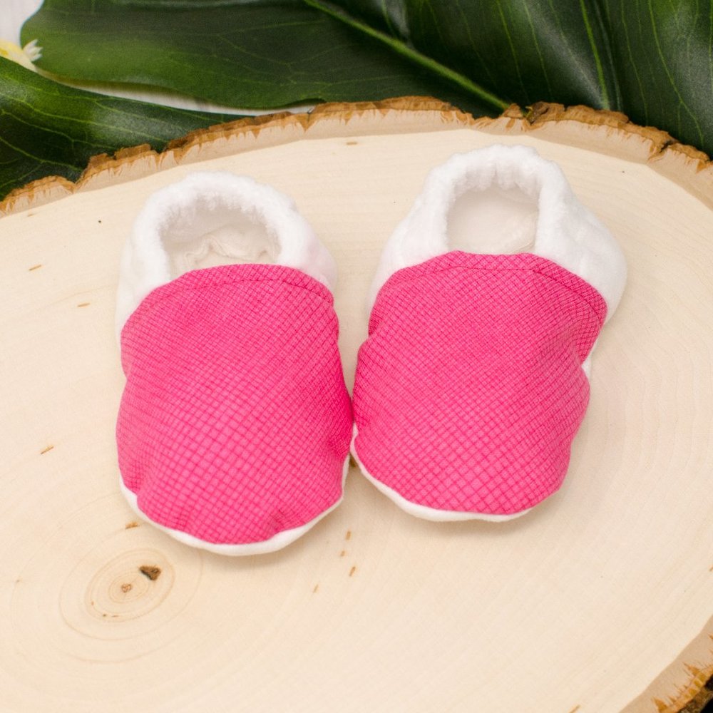 Pink & White Soft Sole Baby Shoes